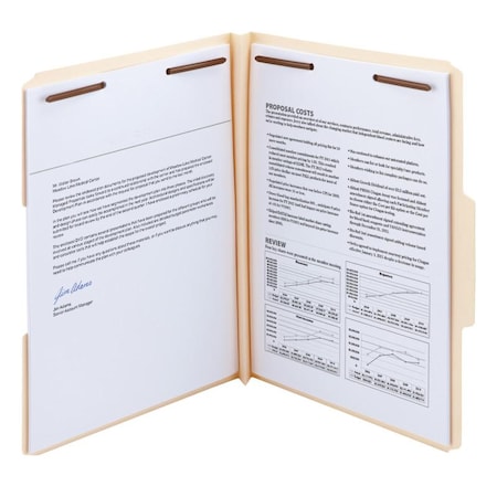Smead Folder, 1-1/2" Exp, 2 Fastener/Pos 1 and 3, Letter, 50/BX, MLA PK SMD14595